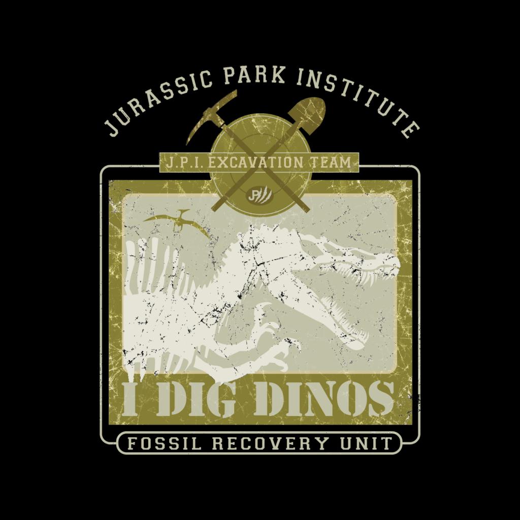 Jurassic Park Institute I Dig Dinos Fossil Recovery Unit Men's Hooded Sweatshirt-ALL + EVERY