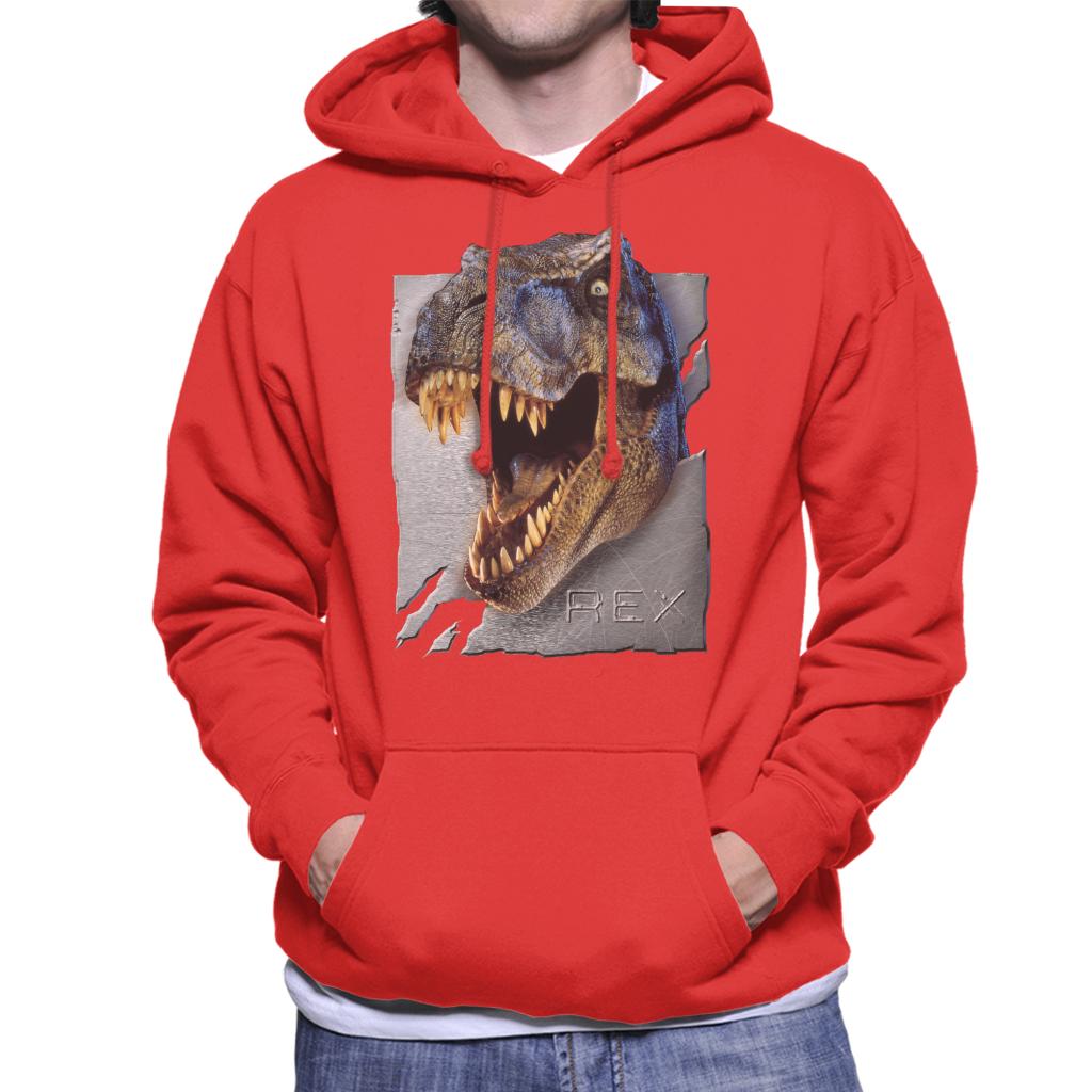 Jurassic Park Rex Character Head Men's Hooded Sweatshirt-ALL + EVERY