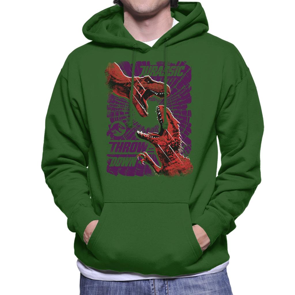 Jurassic Park Throw Down Men's Hooded Sweatshirt-ALL + EVERY