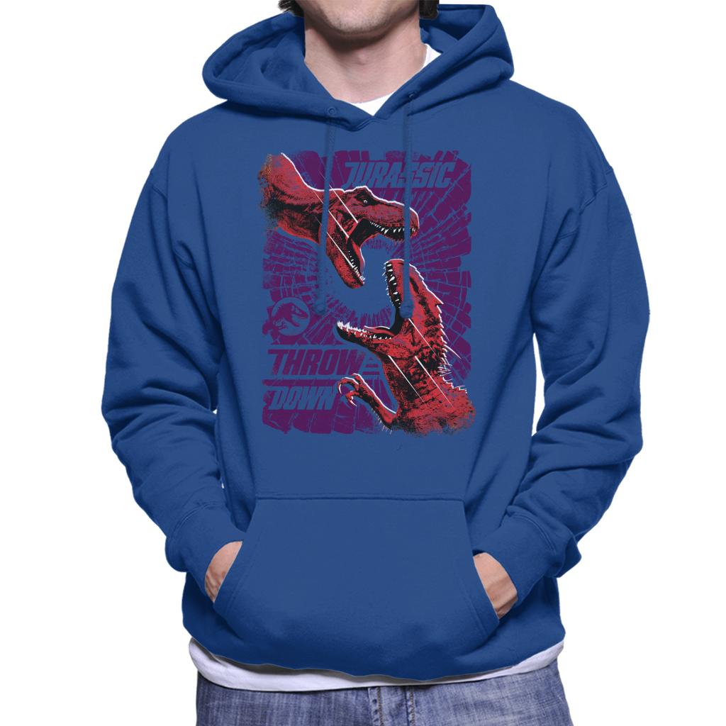 Jurassic Park Throw Down Men's Hooded Sweatshirt-ALL + EVERY