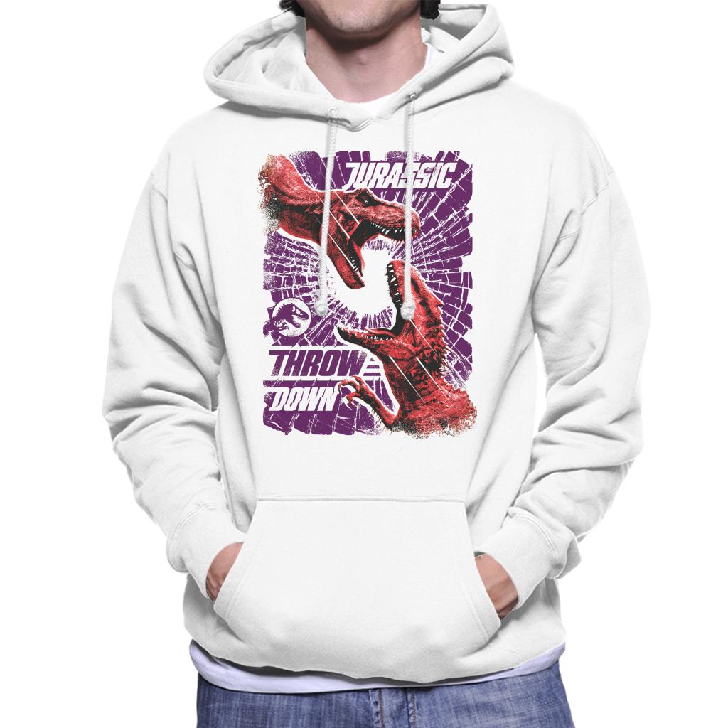 Jurassic Park Throw Down Men's Hooded Sweatshirt-ALL + EVERY