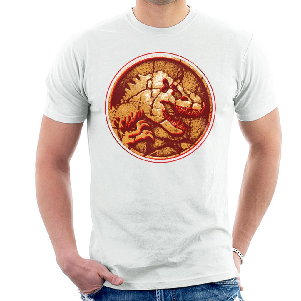 Jurassic Park Fossilised T Rex Icon Men's T-Shirt-ALL + EVERY