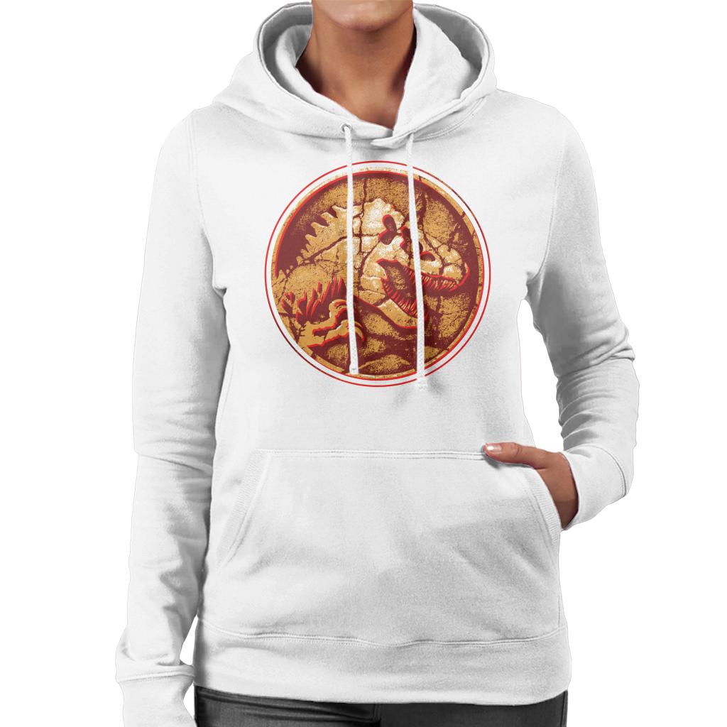 Jurassic Park Fossilised T Rex Icon Women's Hooded Sweatshirt-ALL + EVERY