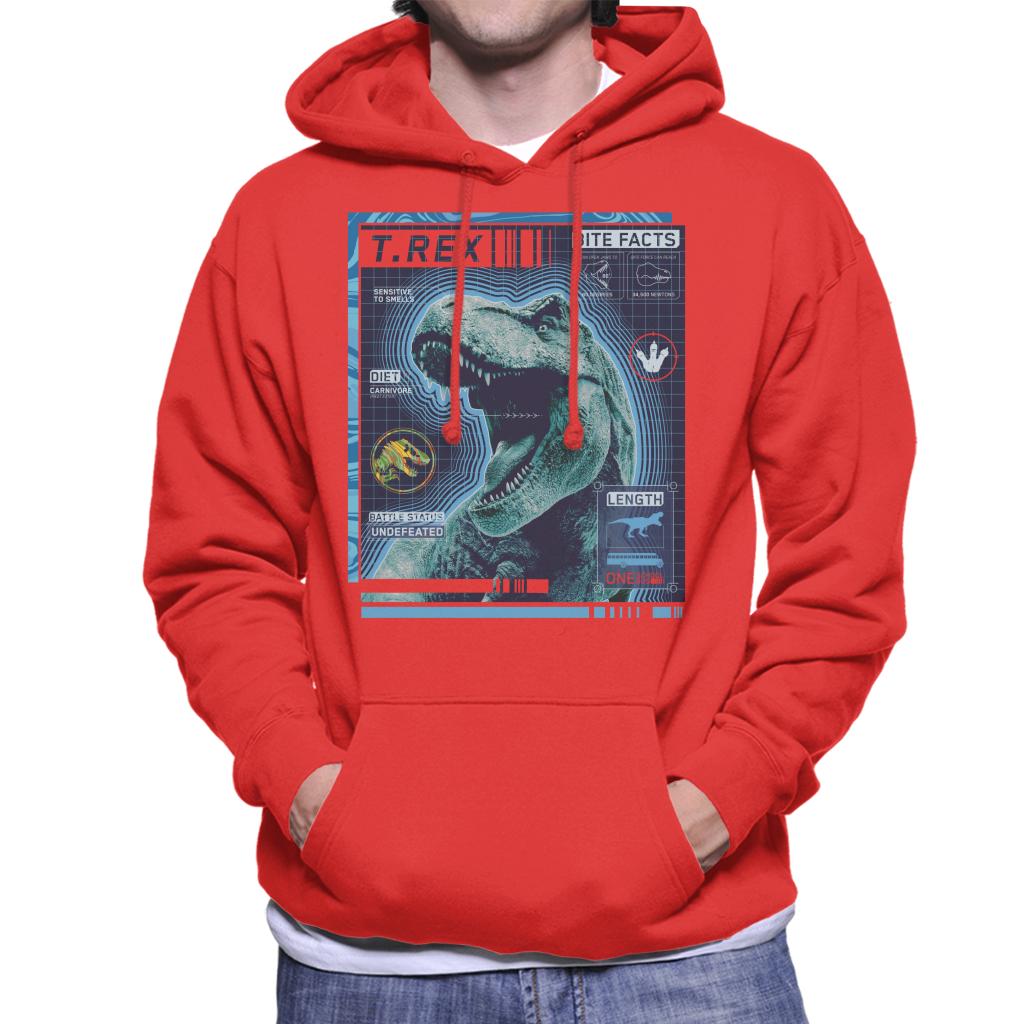 Jurassic Park T Rex Battle Status Undefeated Men's Hooded Sweatshirt-ALL + EVERY