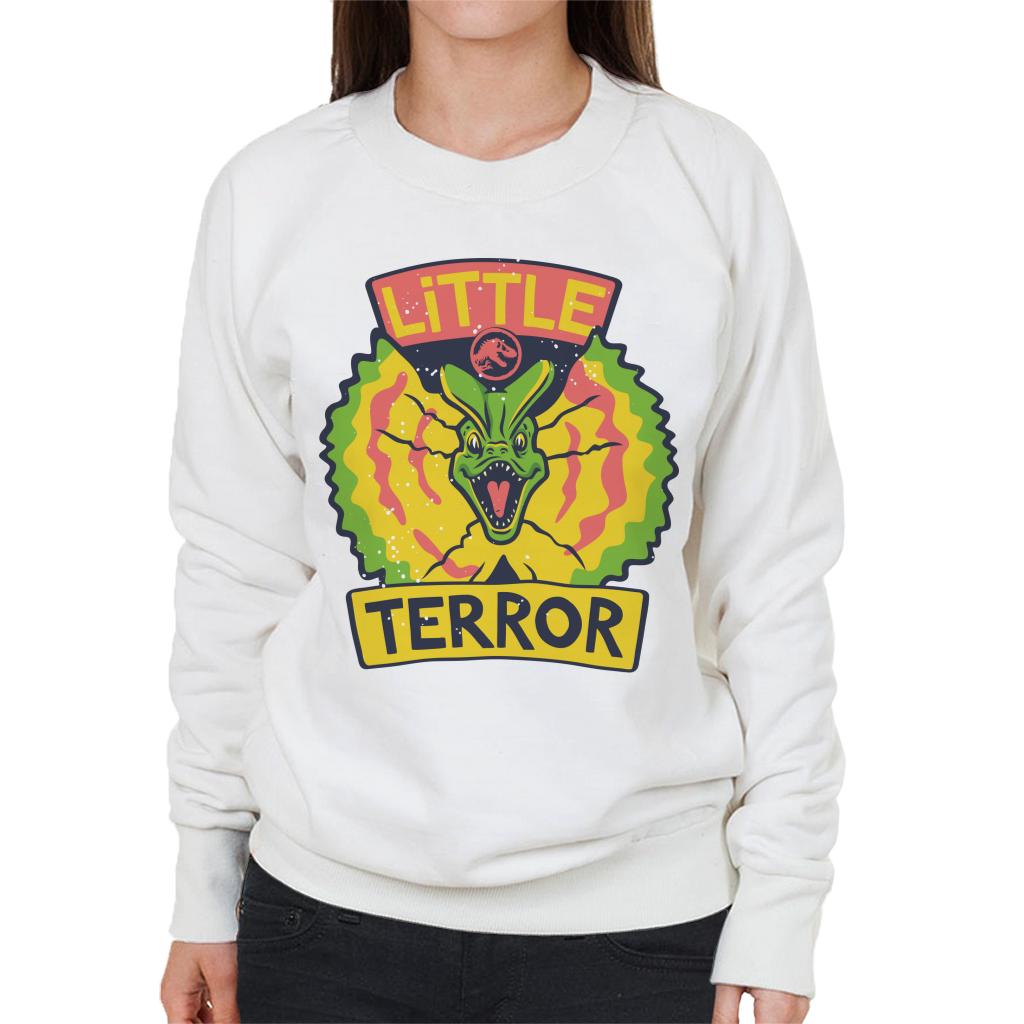 Jurassic Park Dilophosaurus Little Terror Women's Sweatshirt-ALL + EVERY