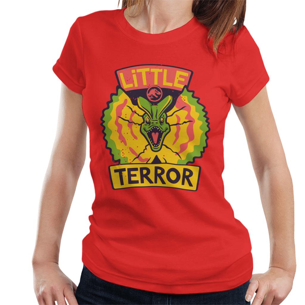 Jurassic Park Dilophosaurus Little Terror Women's T-Shirt-ALL + EVERY