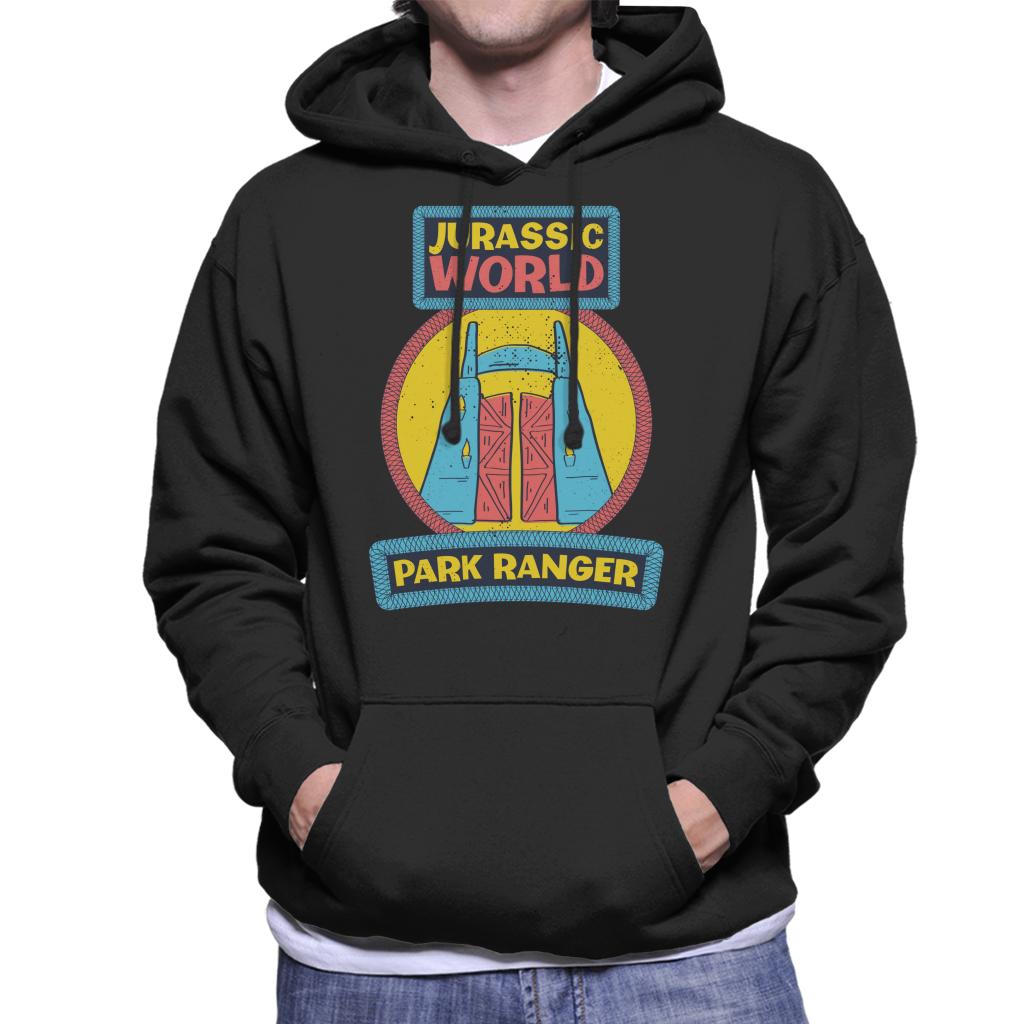 Jurassic Park Entrance Park Ranger Men's Hooded Sweatshirt-ALL + EVERY