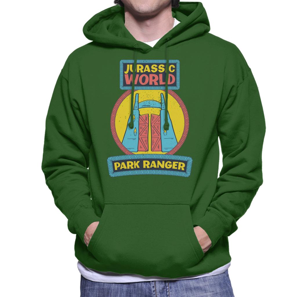 Jurassic Park Entrance Park Ranger Men's Hooded Sweatshirt-ALL + EVERY