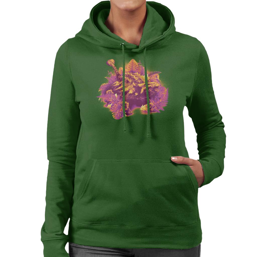 Jurassic Park Ankylosaurus Women's Hooded Sweatshirt-ALL + EVERY