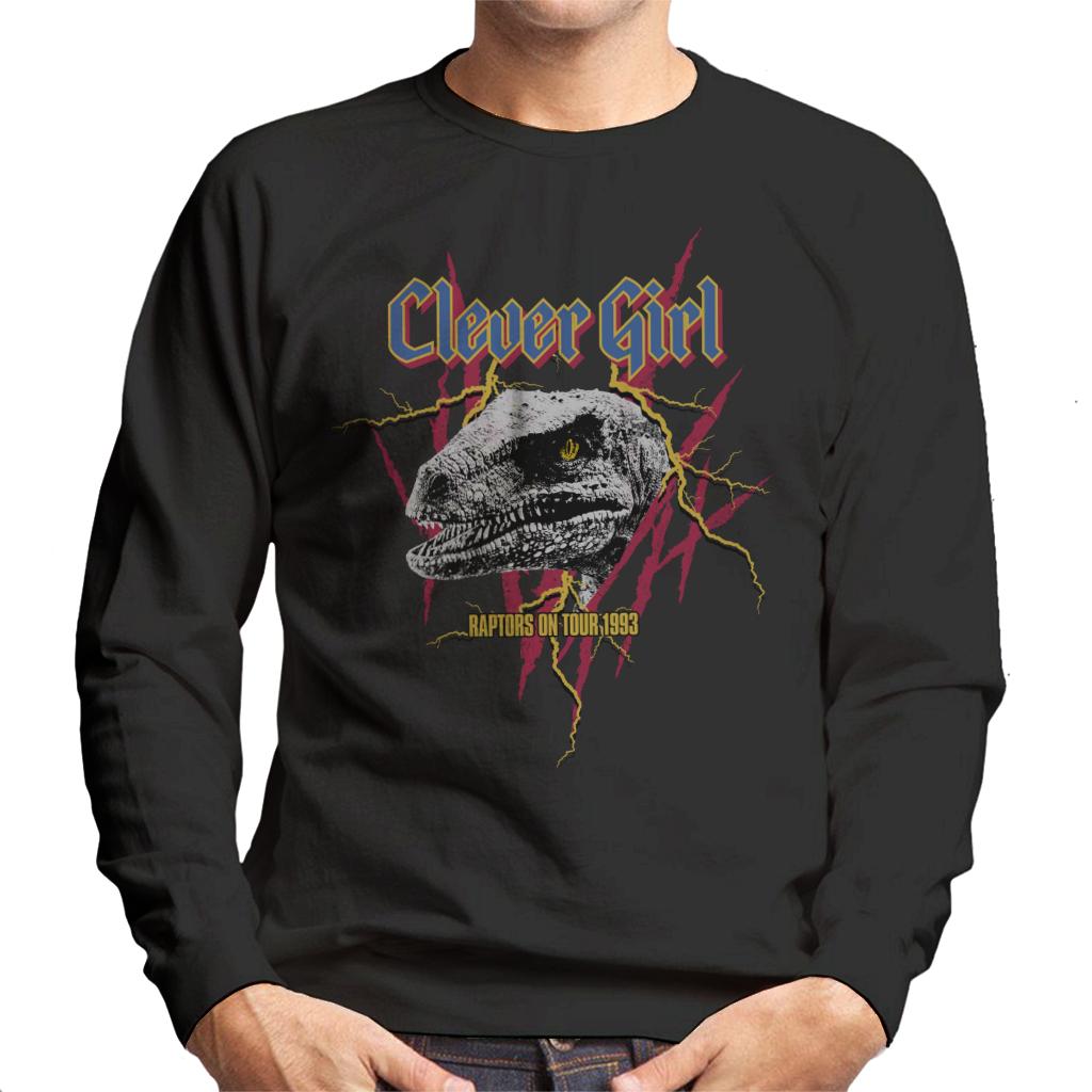 Jurassic Park Clever Girl Raptor On Tour 1993 Claw Marks Men's Sweatshirt-ALL + EVERY