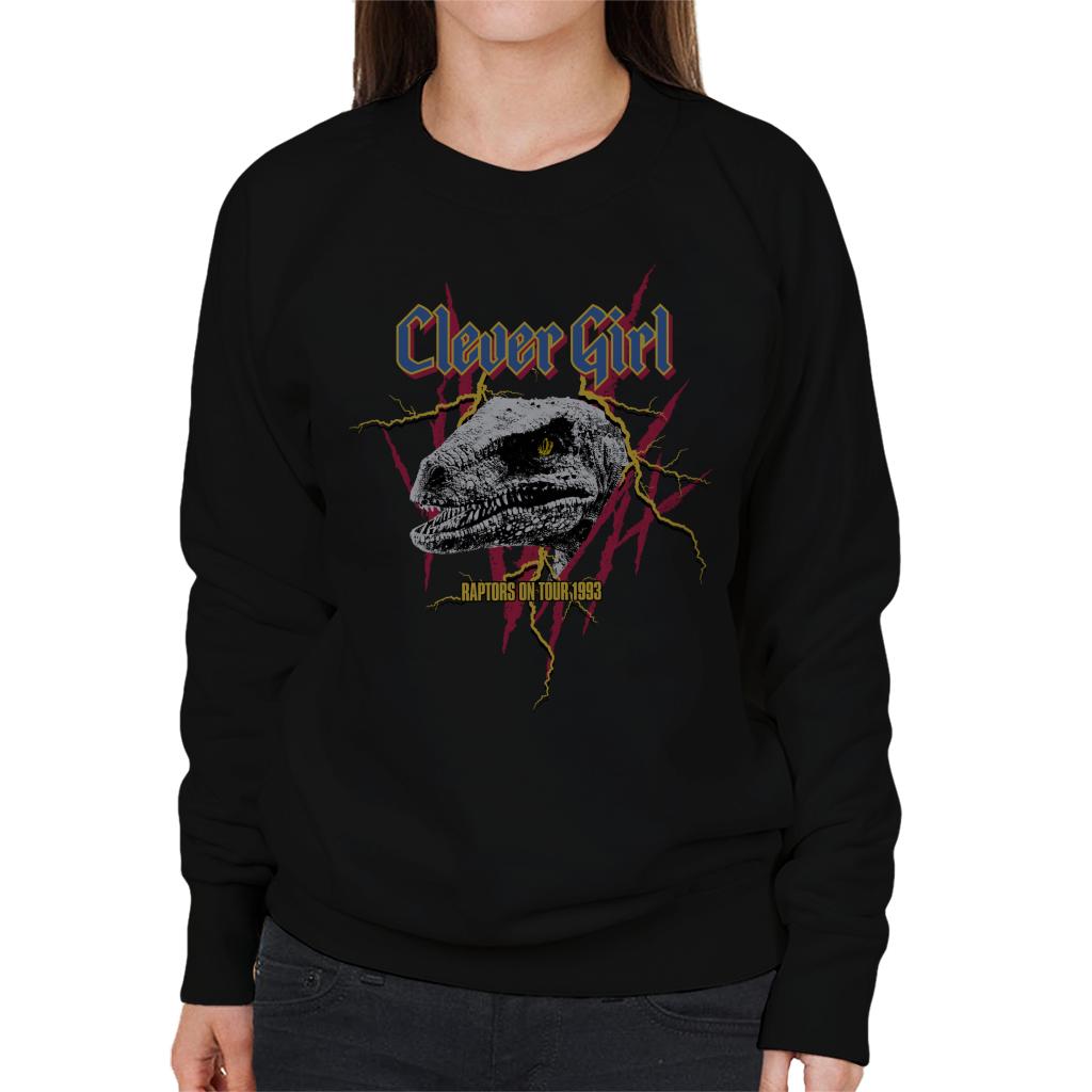 Jurassic Park Clever Girl Raptor On Tour 1993 Claw Marks Women's Sweatshirt-ALL + EVERY