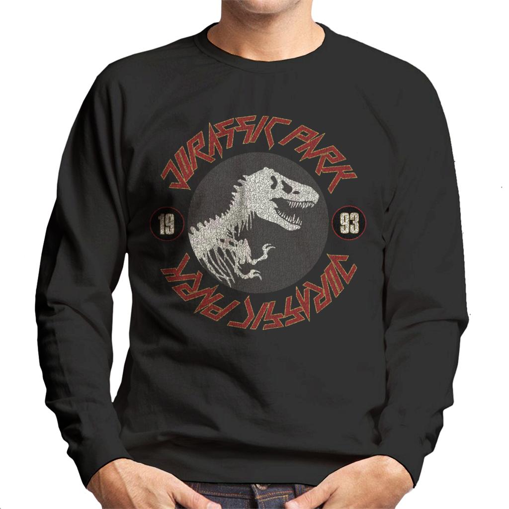 Jurassic Park Classic Logo Rock Inspired Text Men's Sweatshirt-ALL + EVERY