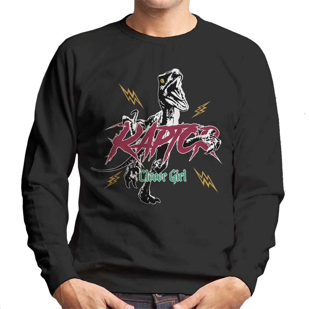 Jurassic Park Clever Girl Raptors Lightning Bolt Men's Sweatshirt-ALL + EVERY