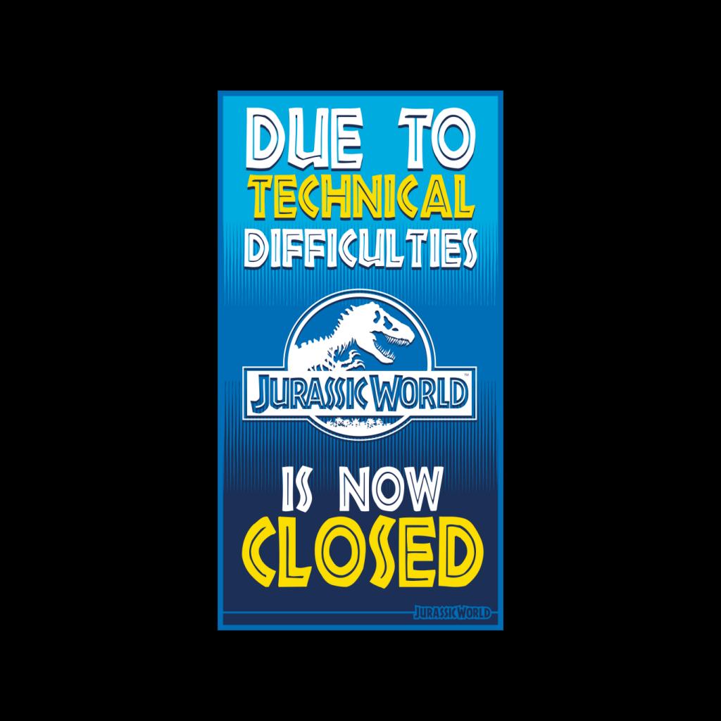 Jurassic Park Due To Technical Difficulties Jurassic World Is Now Closed Men's Hooded Sweatshirt-ALL + EVERY