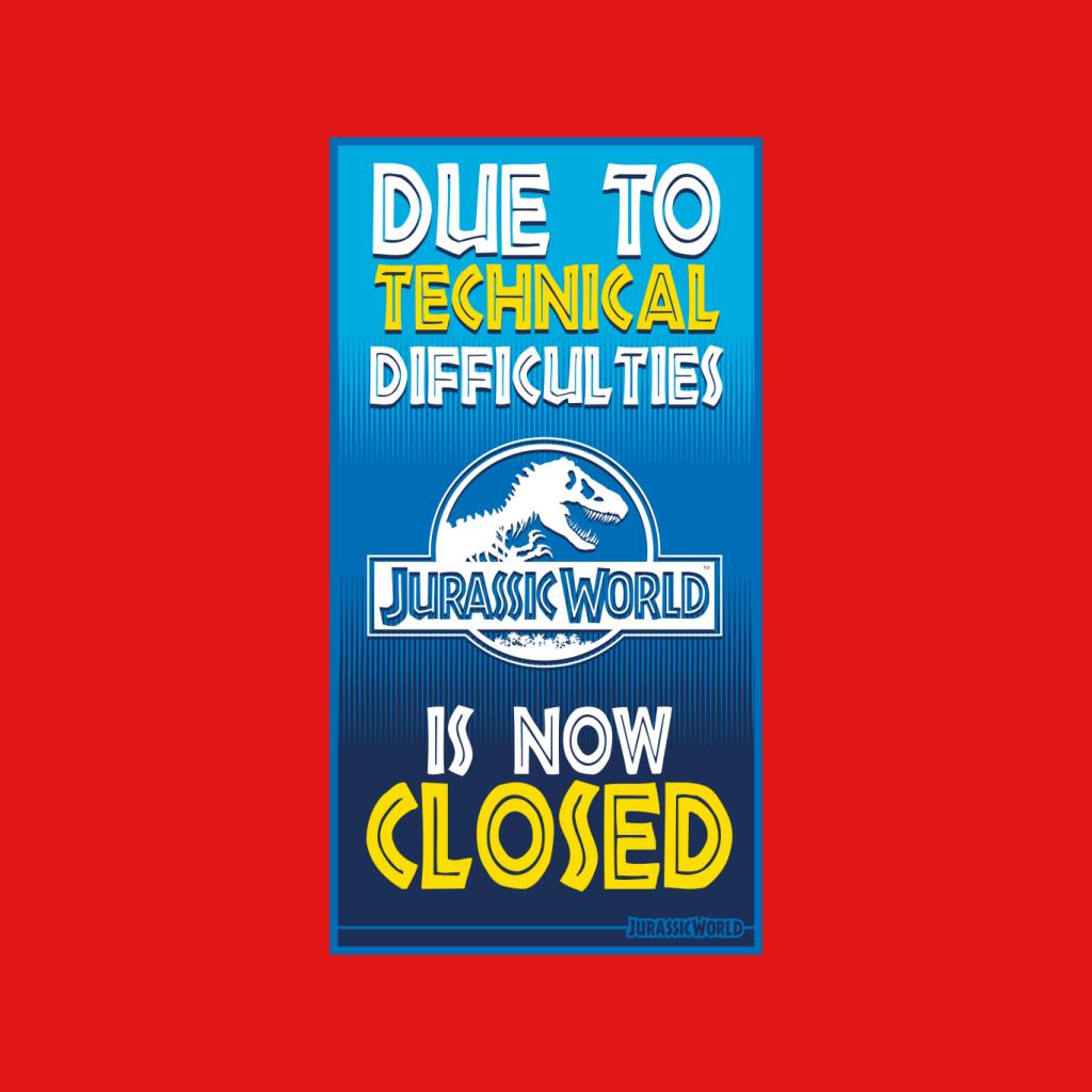 Jurassic Park Due To Technical Difficulties Jurassic World Is Now Closed Men's Hooded Sweatshirt-ALL + EVERY