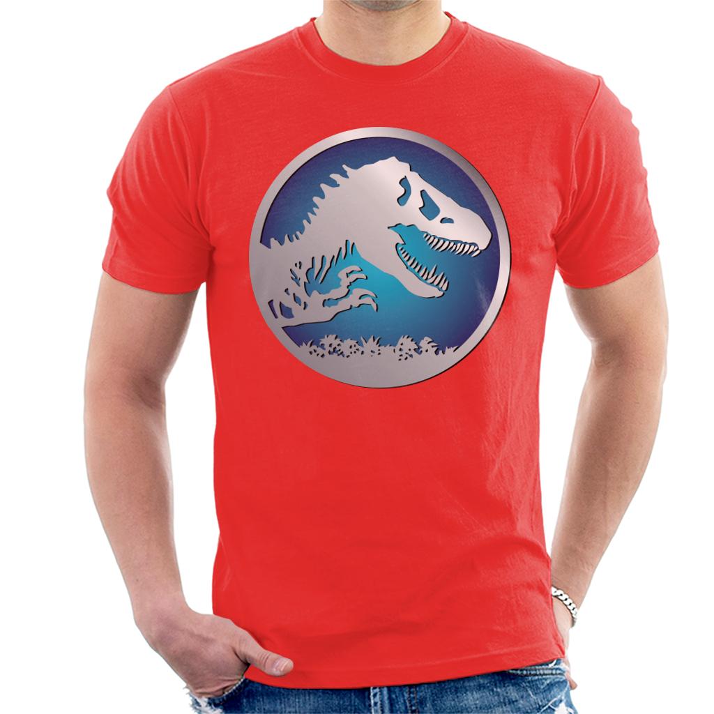 Jurassic Park Blue Logo Men's T-Shirt-ALL + EVERY