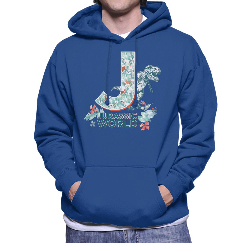 Jurassic Park Floral J Men's Hooded Sweatshirt-ALL + EVERY