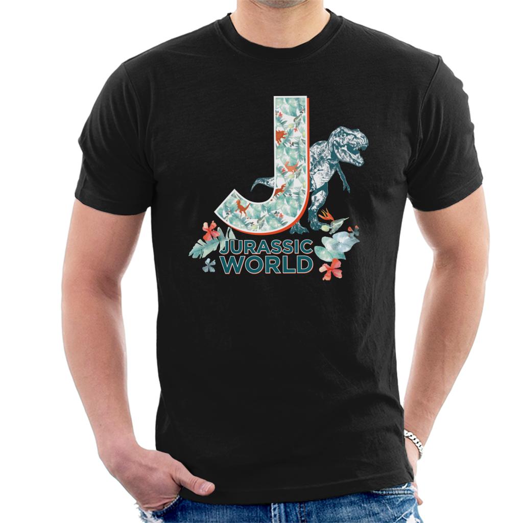 Jurassic Park Floral J Men's T-Shirt-ALL + EVERY