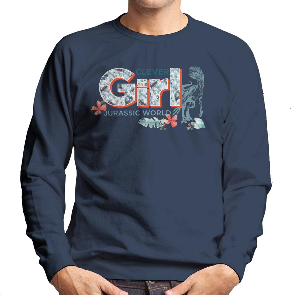 Jurassic Park Clever Girl Floral Aesthetic Men's Sweatshirt-ALL + EVERY