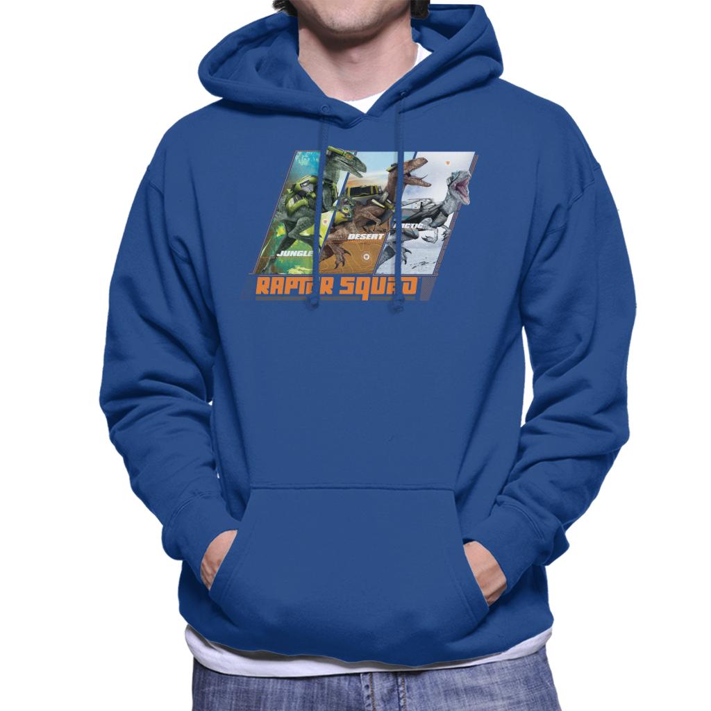 Jurassic Park Jungle Desert Arctic Raptor Squad Men's Hooded Sweatshirt-ALL + EVERY