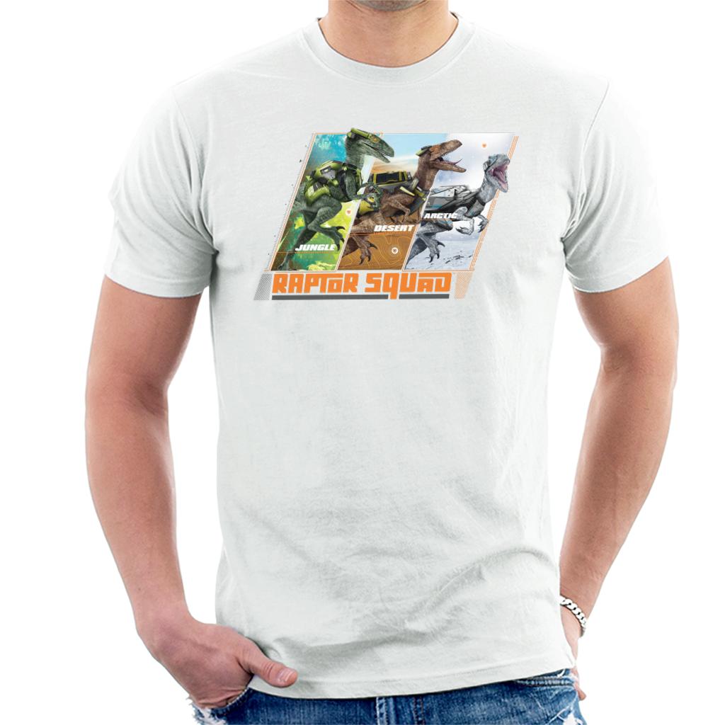 Jurassic Park Jungle Desert Arctic Raptor Squad Men's T-Shirt-ALL + EVERY