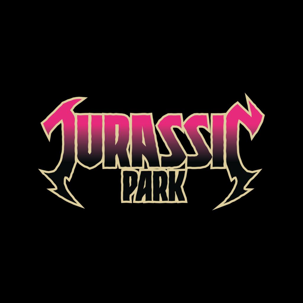 Jurassic Park Pink Gradient Rock Inspired Logo Men's Hooded Sweatshirt-ALL + EVERY