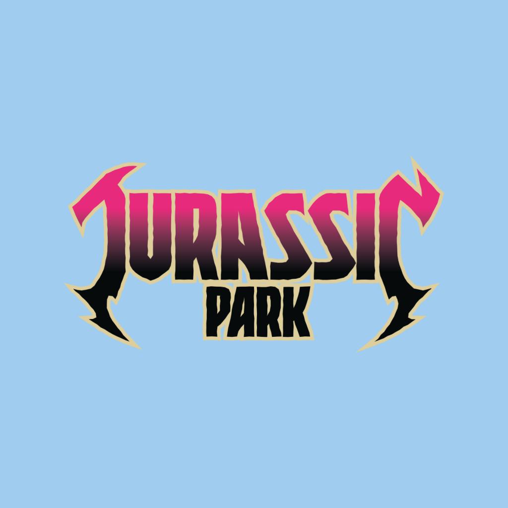 Jurassic Park Pink Gradient Rock Inspired Logo Men's Hooded Sweatshirt-ALL + EVERY