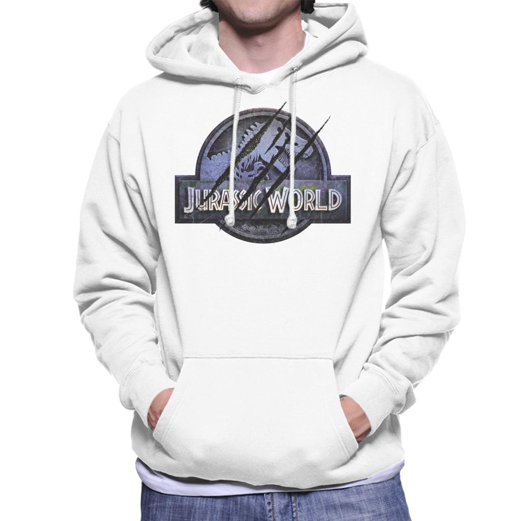 Jurassic Park Jurassic World Logo Claw Marks Men's Hooded Sweatshirt-ALL + EVERY