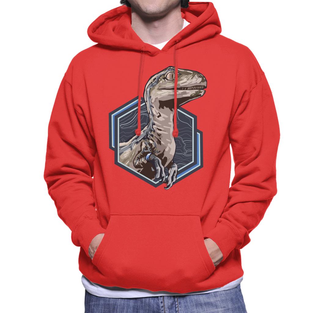 Jurassic Park Blue Raptor Men's Hooded Sweatshirt-ALL + EVERY