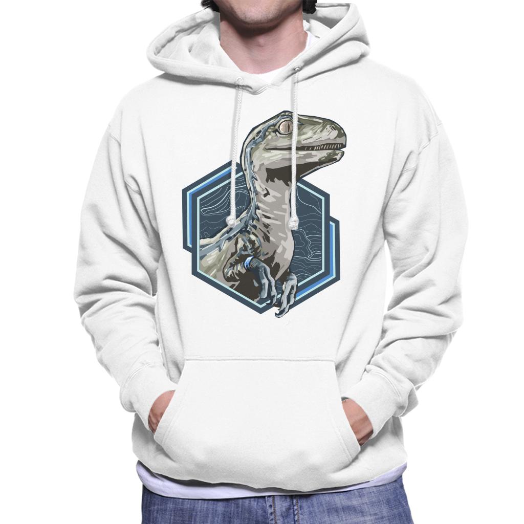 Jurassic Park Blue Raptor Men's Hooded Sweatshirt-ALL + EVERY