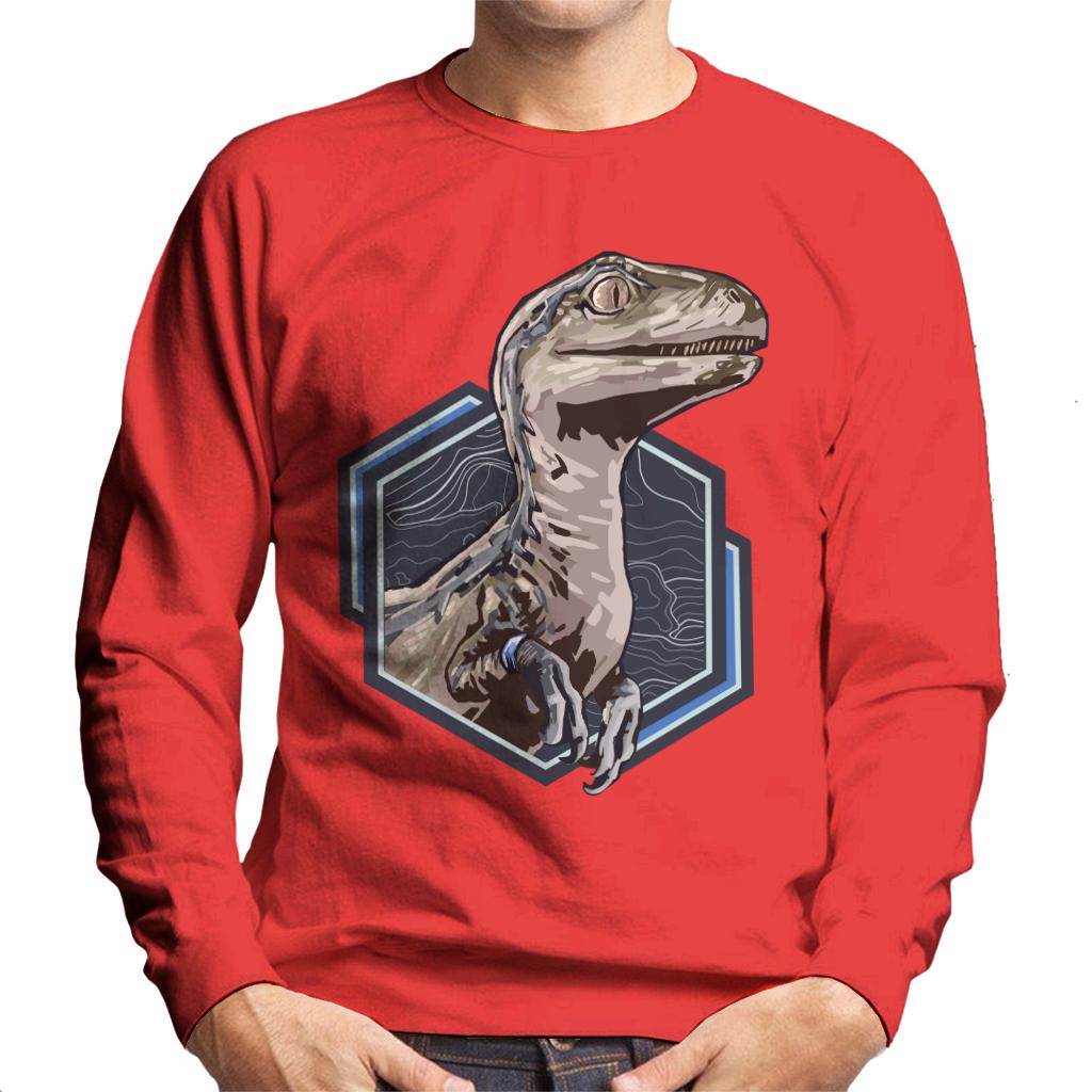 Jurassic Park Blue Raptor Men's Sweatshirt-ALL + EVERY