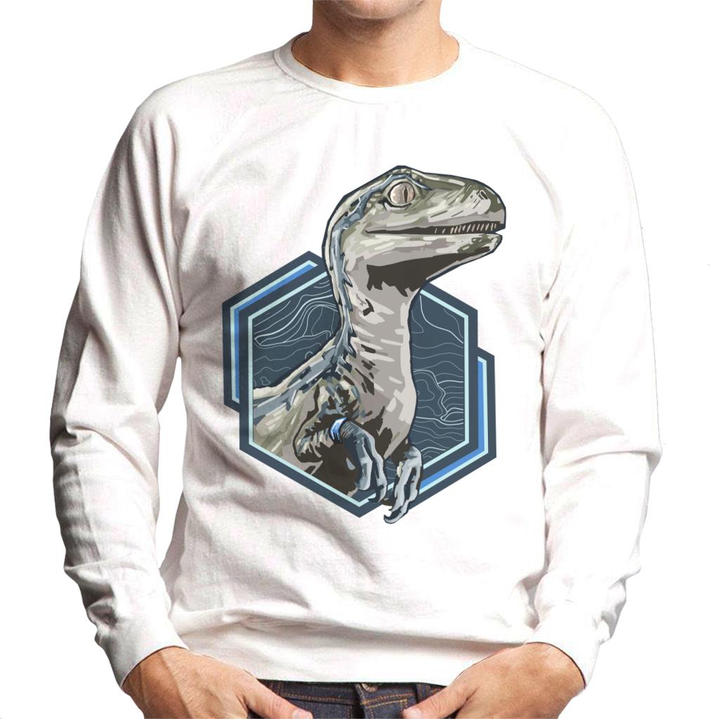 Jurassic Park Blue Raptor Men's Sweatshirt-ALL + EVERY