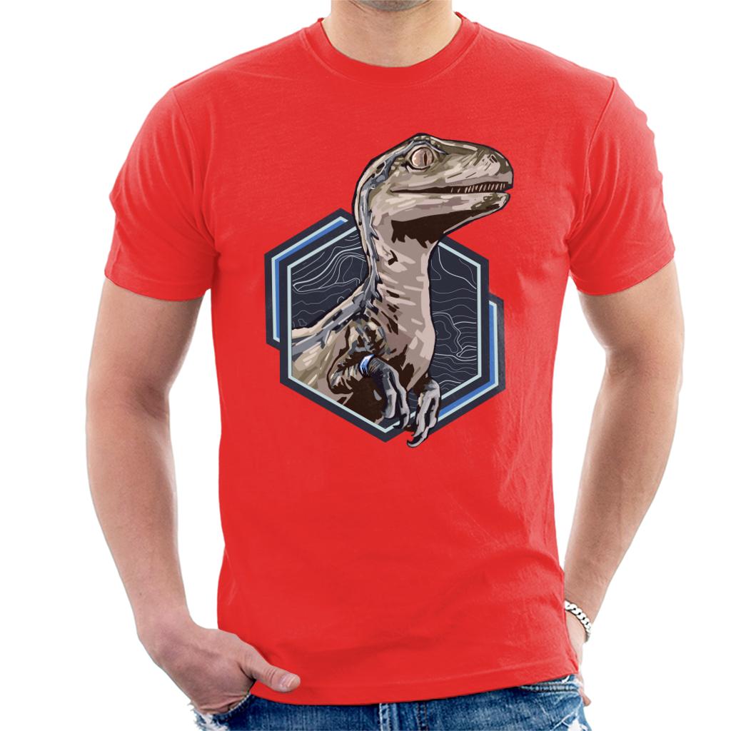 Jurassic Park Blue Raptor Men's T-Shirt-ALL + EVERY