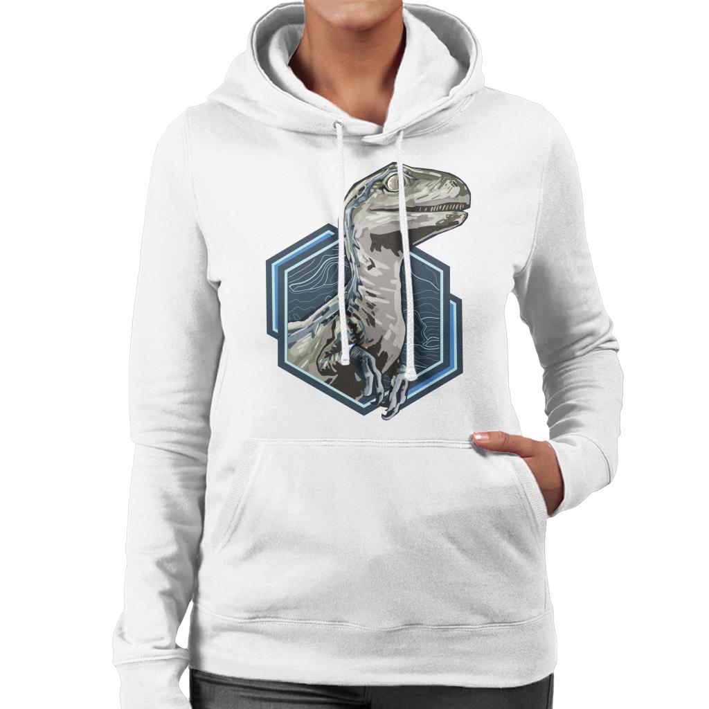 Jurassic Park Blue Raptor Women's Hooded Sweatshirt-ALL + EVERY