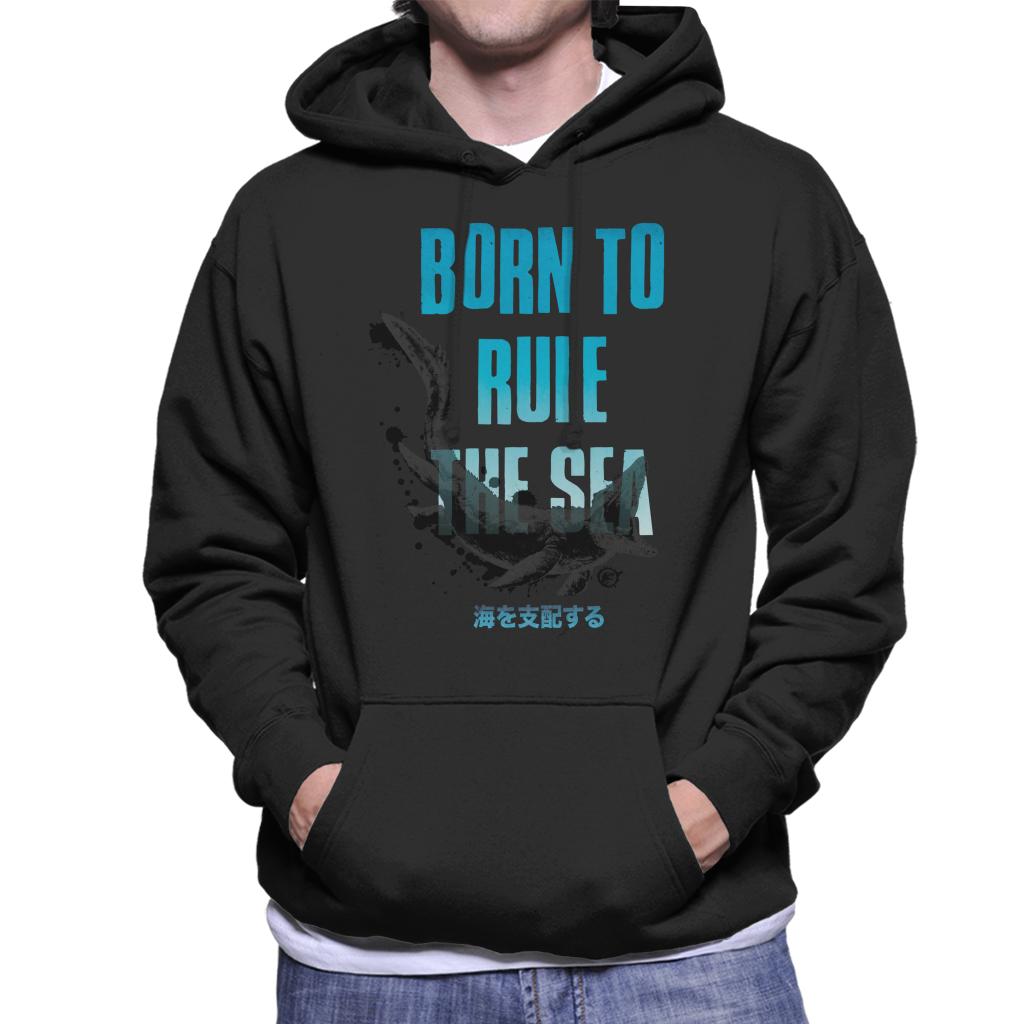 Jurassic Park Mosasaurus Born To Rule The Sea Men's Hooded Sweatshirt-ALL + EVERY