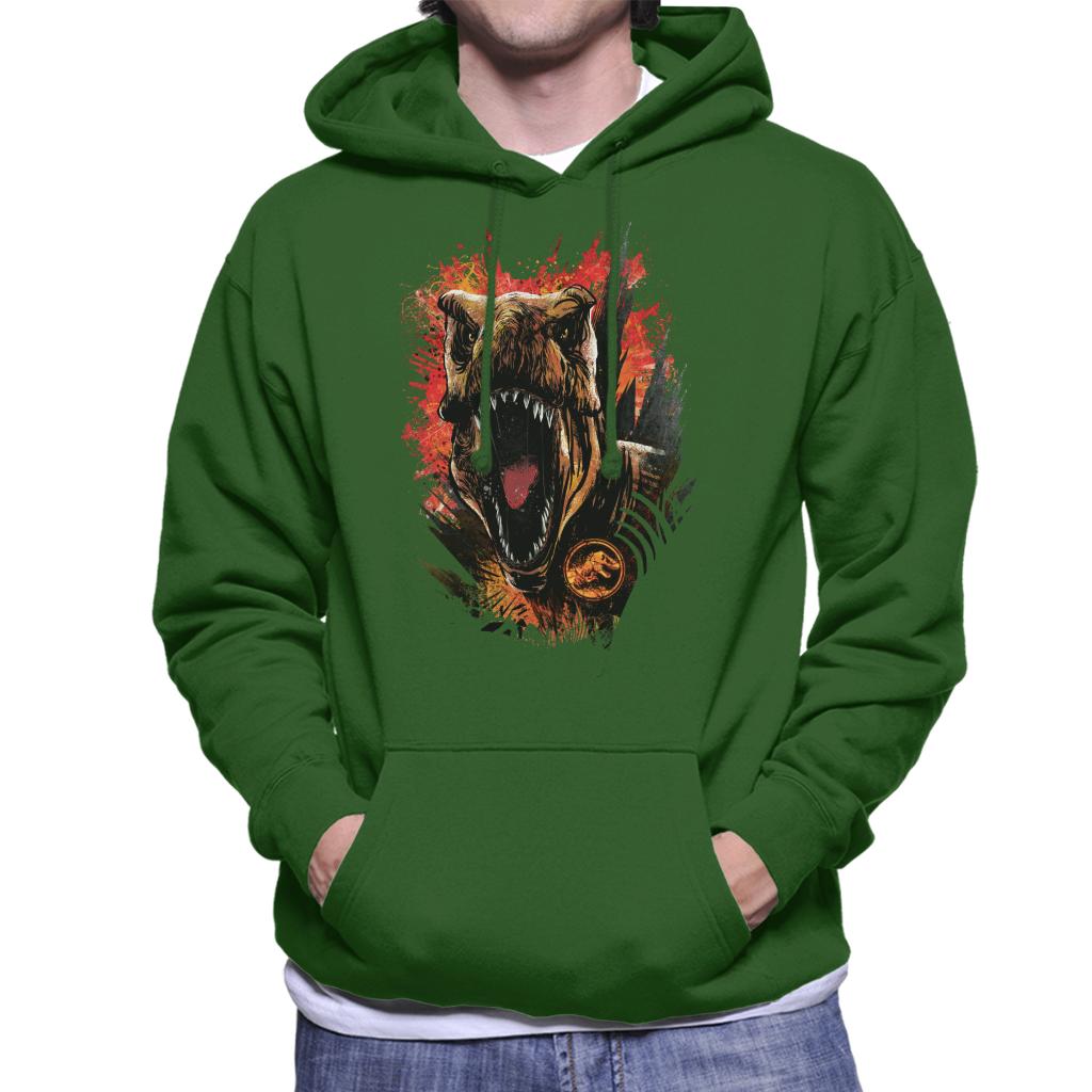 Jurassic Park 2 T Rex Men's Hooded Sweatshirt-ALL + EVERY