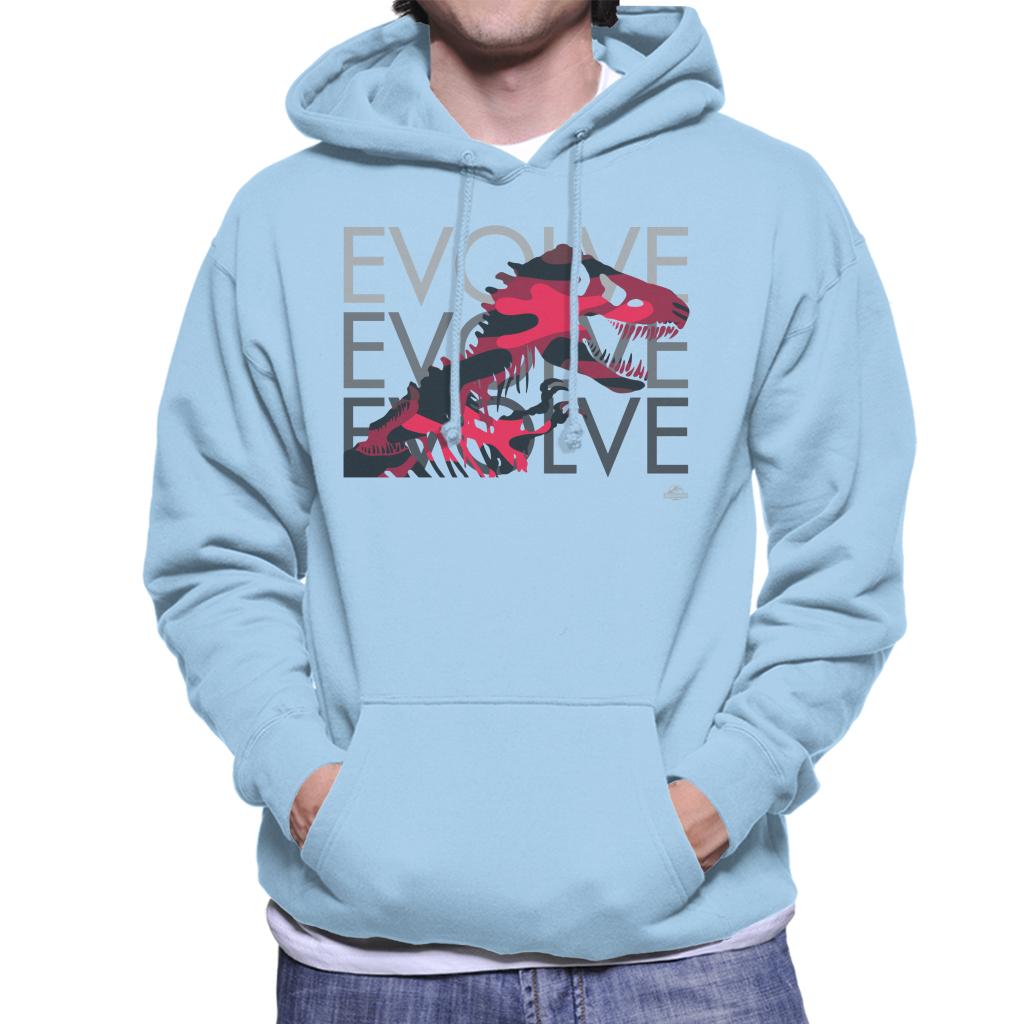 Jurassic Park T Rex Evolve Evolve Evolve Men's Hooded Sweatshirt-ALL + EVERY