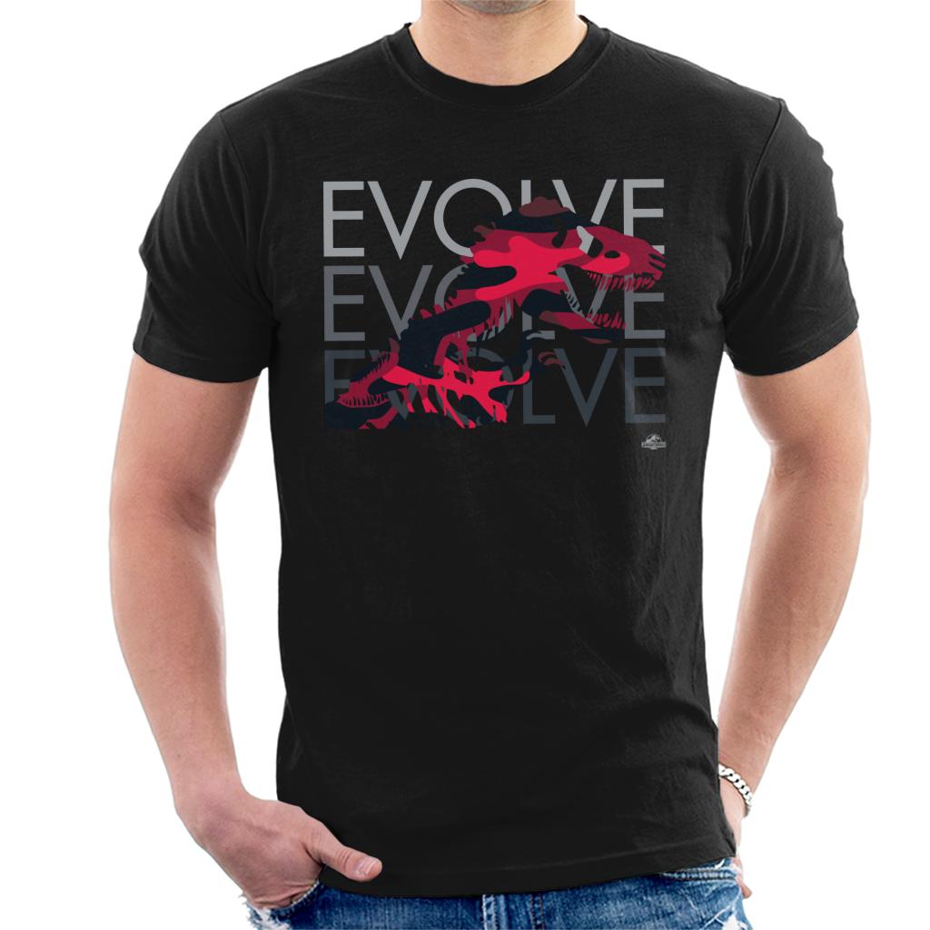 Jurassic Park T Rex Evolve Evolve Evolve Men's T-Shirt-ALL + EVERY