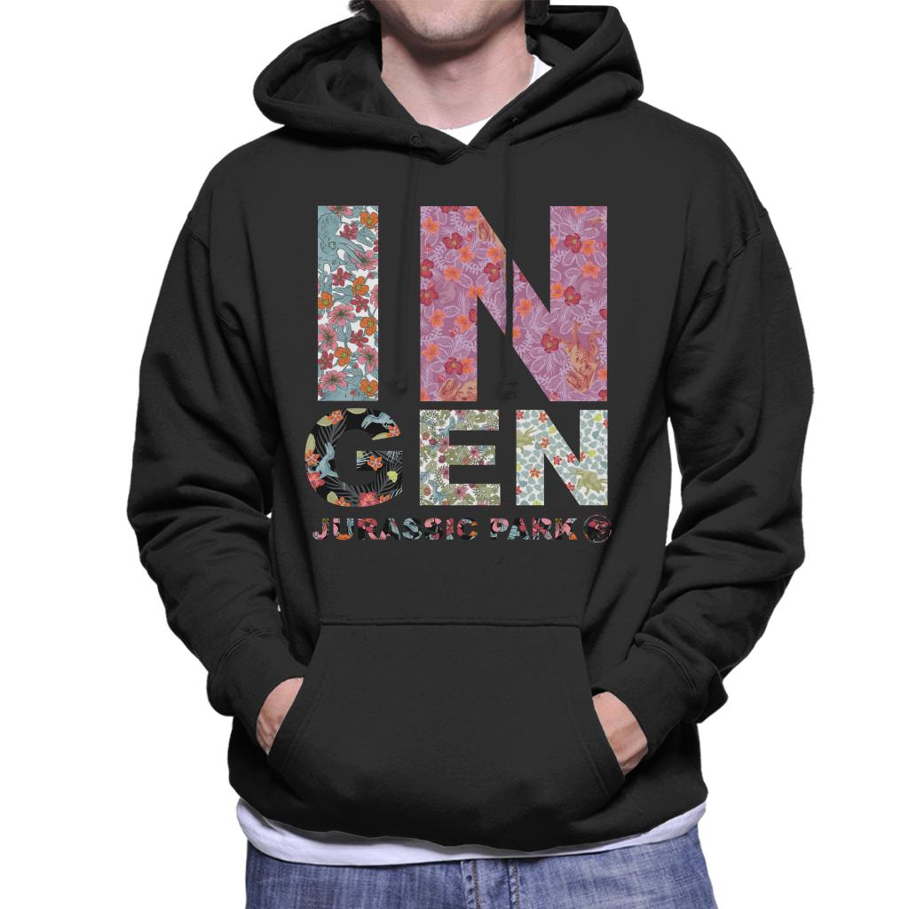 Jurassic Park In Gen Floral Aesthetic Men's Hooded Sweatshirt-ALL + EVERY