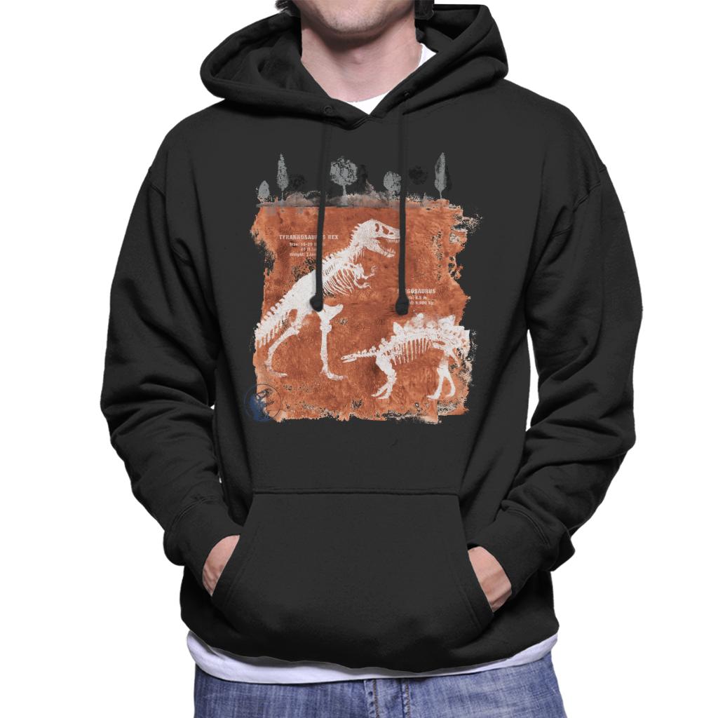 Jurassic Park T Rex Fossils Men's Hooded Sweatshirt-ALL + EVERY