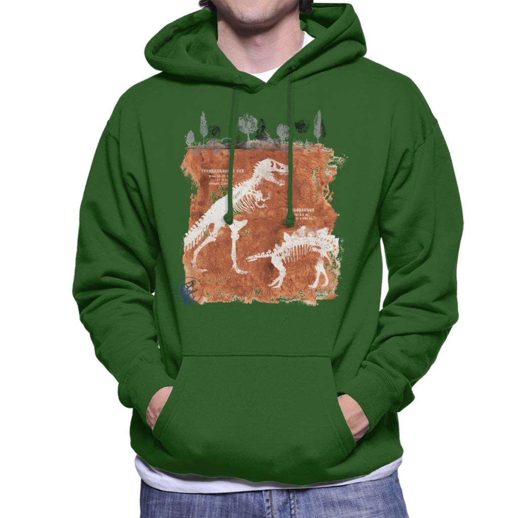 Jurassic Park T Rex Fossils Men's Hooded Sweatshirt-ALL + EVERY