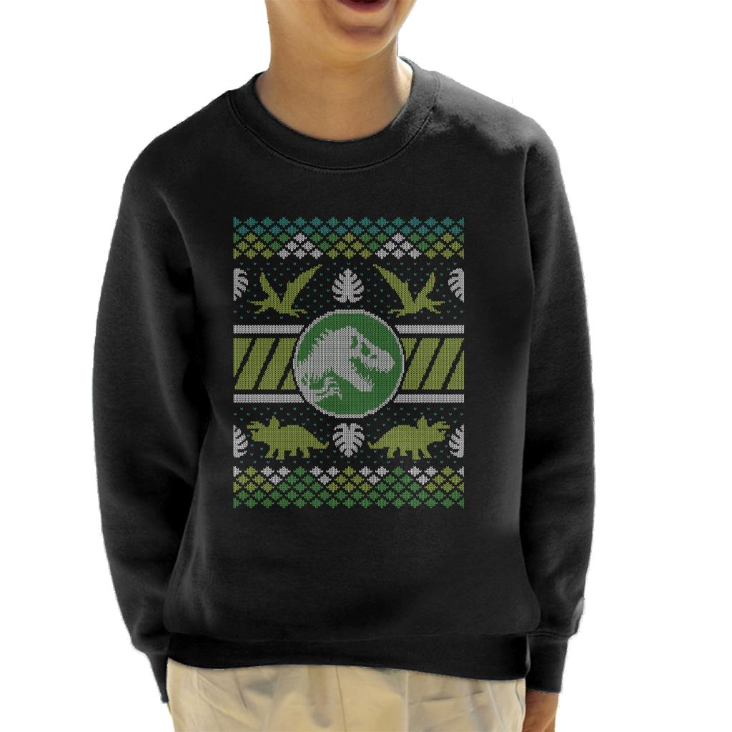 Jurassic Park Christmas T Rex Kid's Sweatshirt-ALL + EVERY