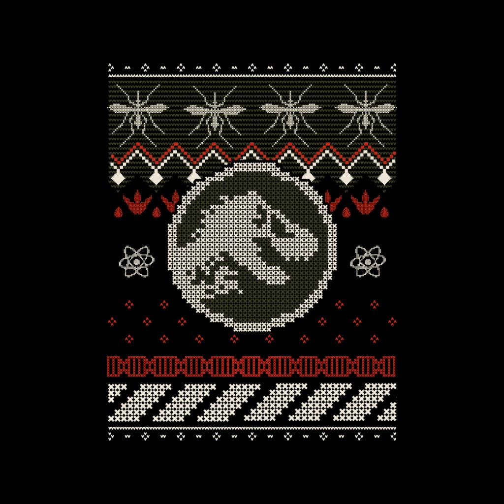 Jurassic Park Christmas Knitted T Rex Kid's T-Shirt-ALL + EVERY