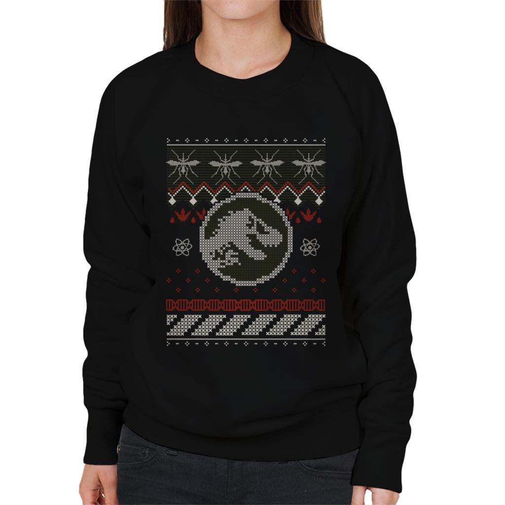 Jurassic Park Christmas Knitted T Rex Women's Sweatshirt-ALL + EVERY