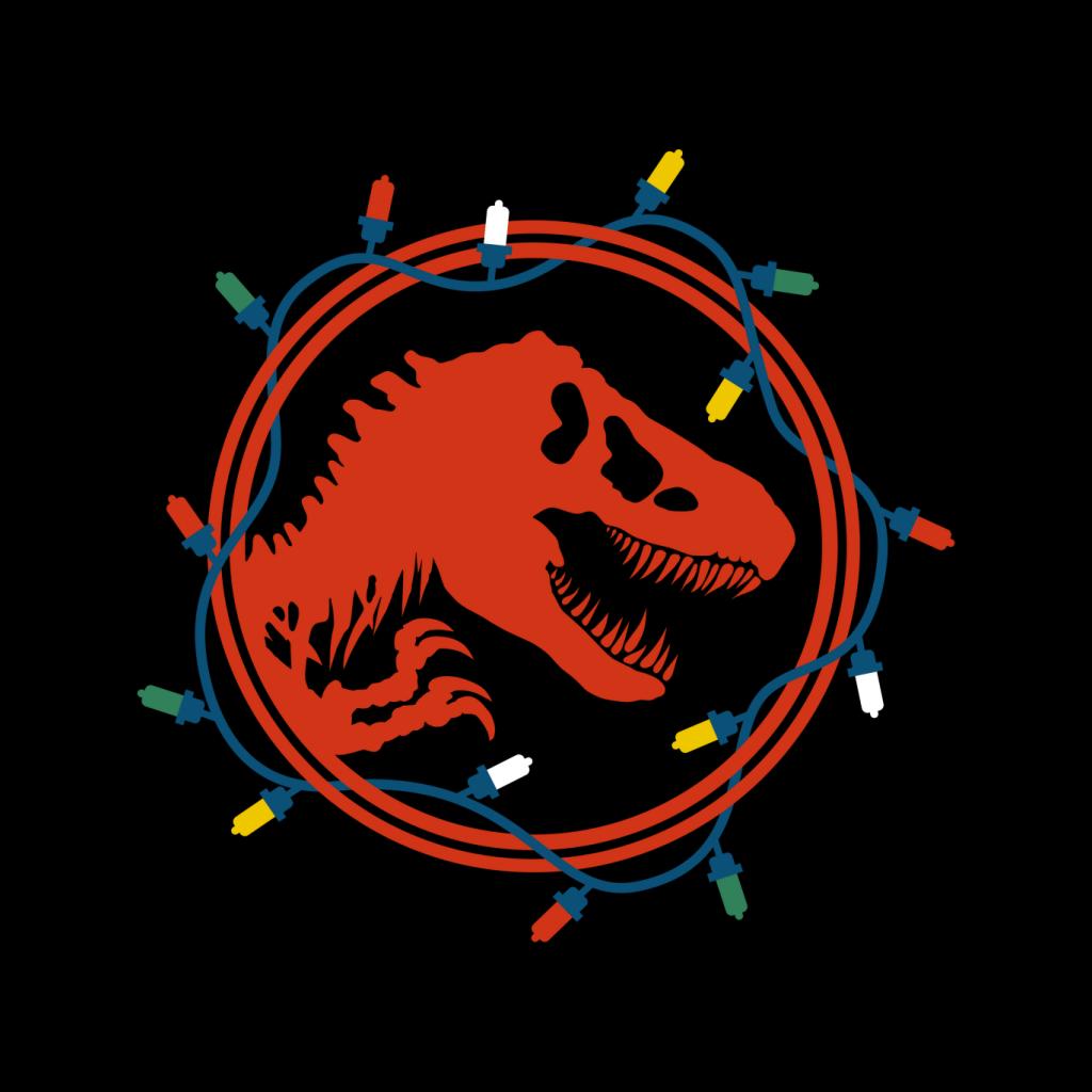 Jurassic Park Christmas Logo Festive Lights Men's T-Shirt-ALL + EVERY