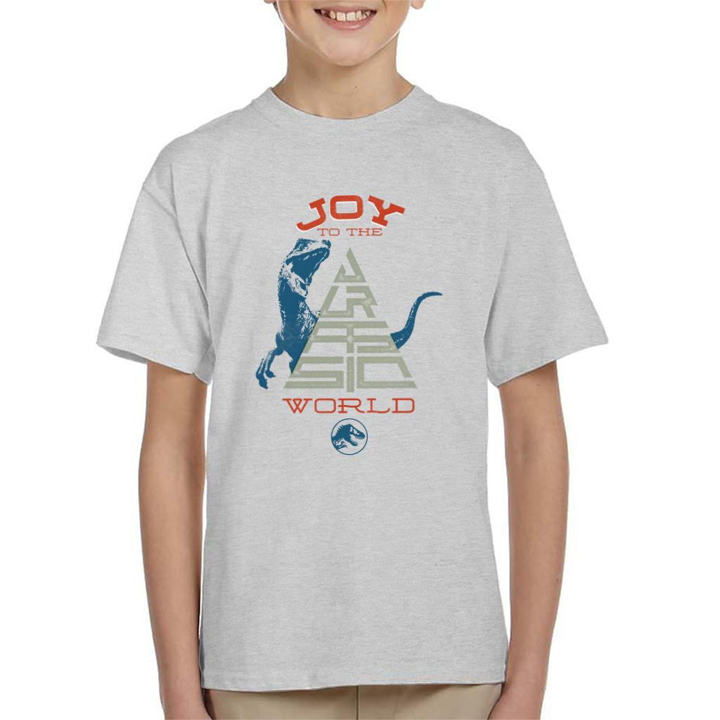 Jurassic Park Christmas Joy To The World Kid's T-Shirt-ALL + EVERY