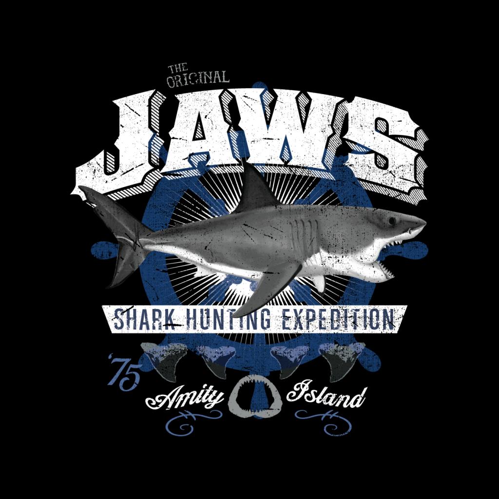 Jaws Shark Hunting Expedition Amity Island Men's T-Shirt-ALL + EVERY