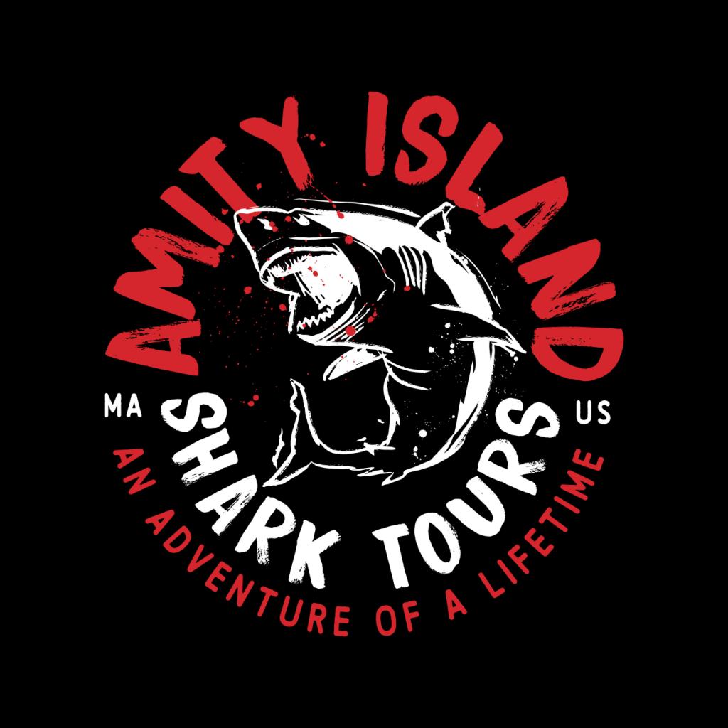 All+Every Jaws Amity Island Shark Tours Est 1975 Men's T-Shirt Black All+Every Jaws Amity Island Shark Tours Est 1975 Men's T-Shirt Black