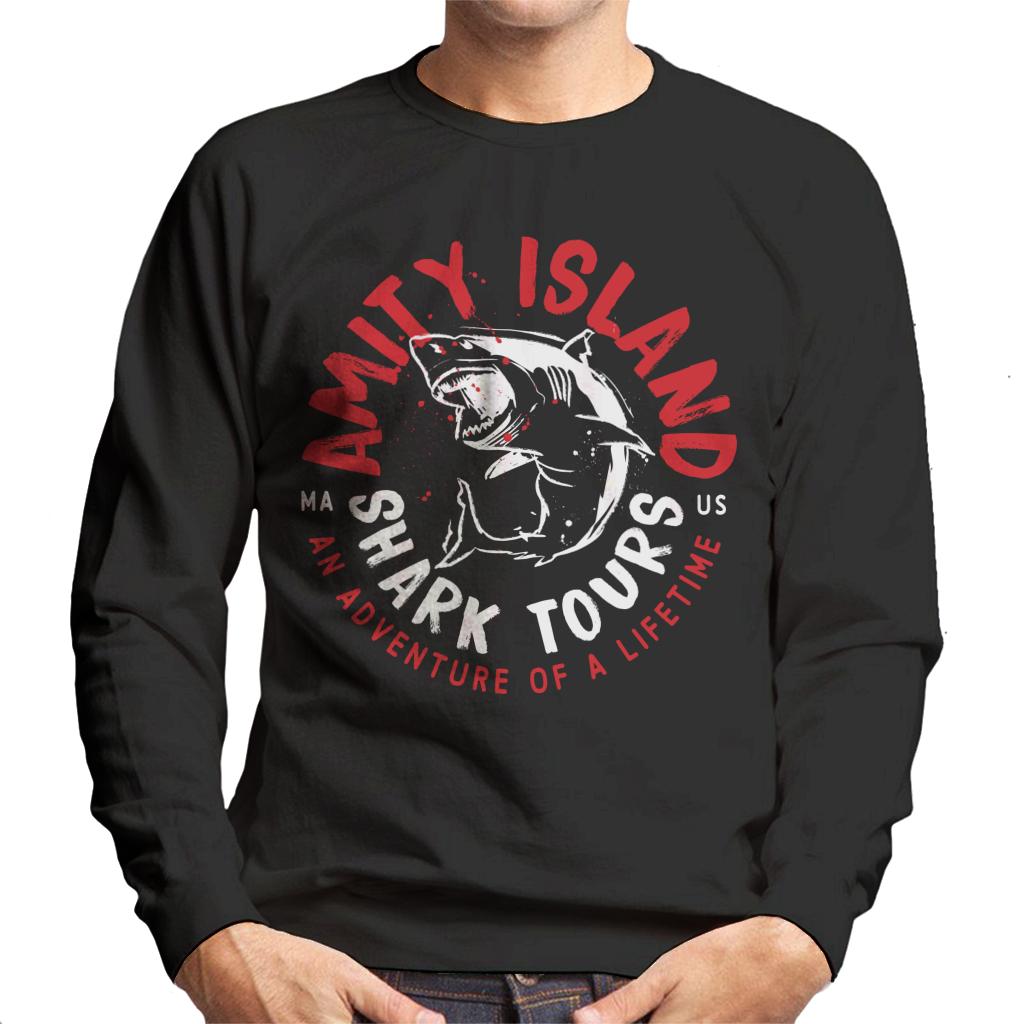 Jaws Amity Island Shark Tour Men's Sweatshirt-ALL + EVERY