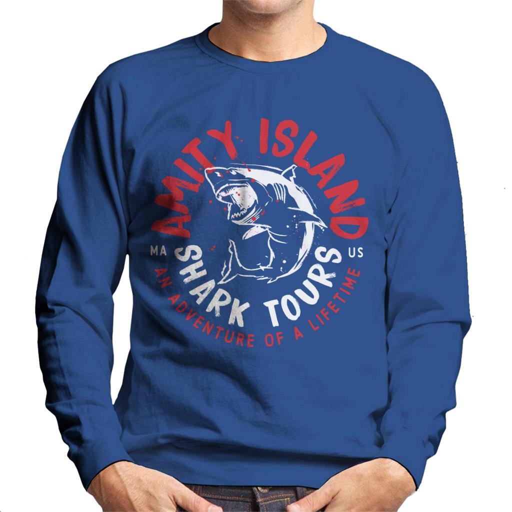 Jaws Amity Island Shark Tour Men's Sweatshirt-ALL + EVERY